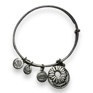 Alex and Ani Daughter Charm Expandable Bracelet Silver
